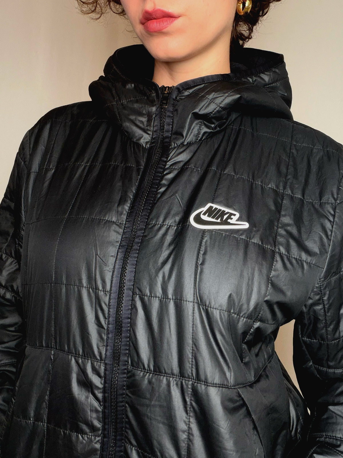 Doudoune fine noire Nike M vintage