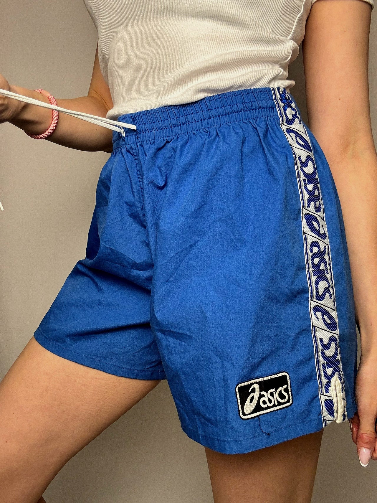 Short de sport bleu ASICS XL vintage