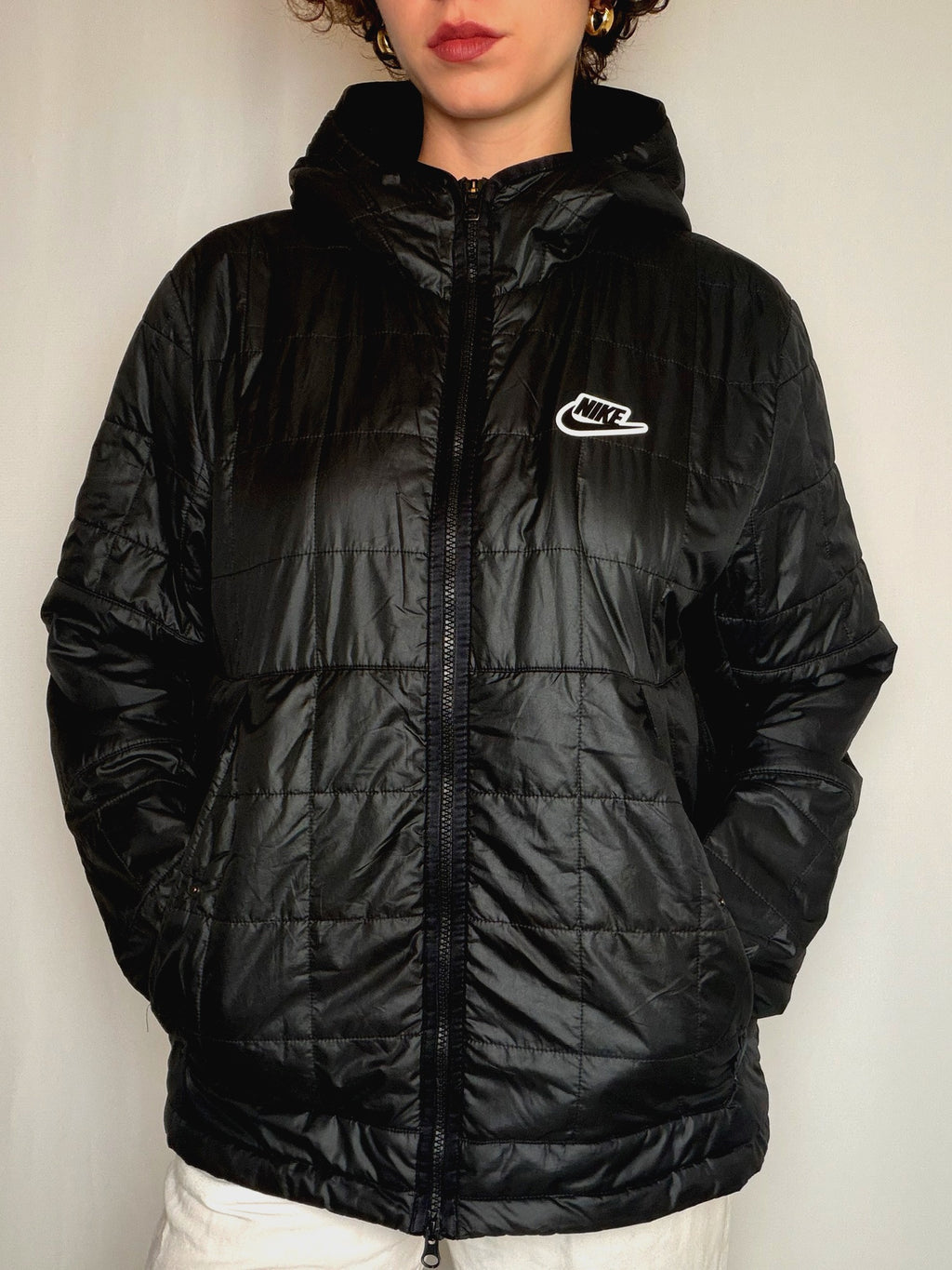 Doudoune fine noire Nike M vintage