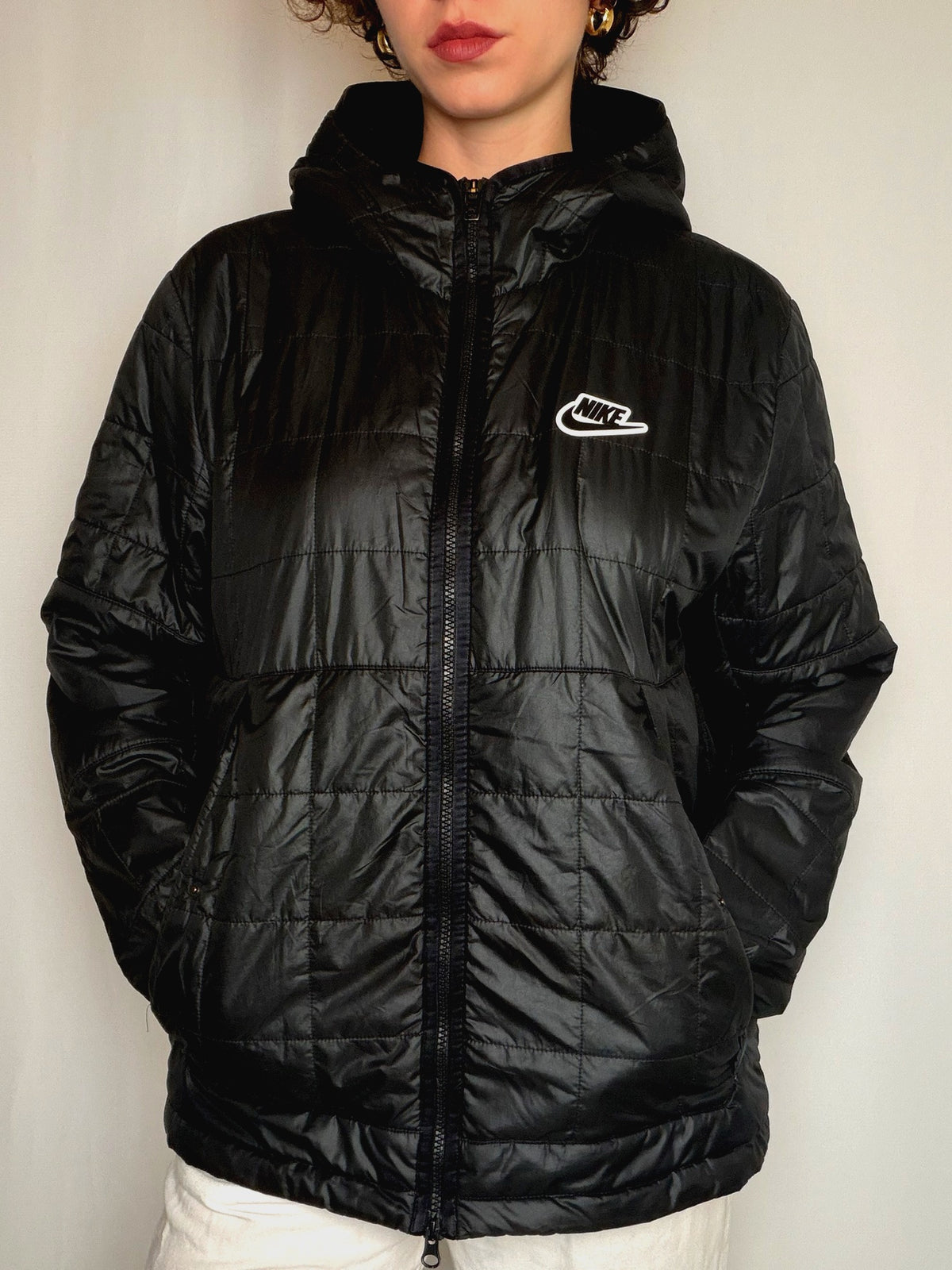 Doudoune fine noire Nike M vintage