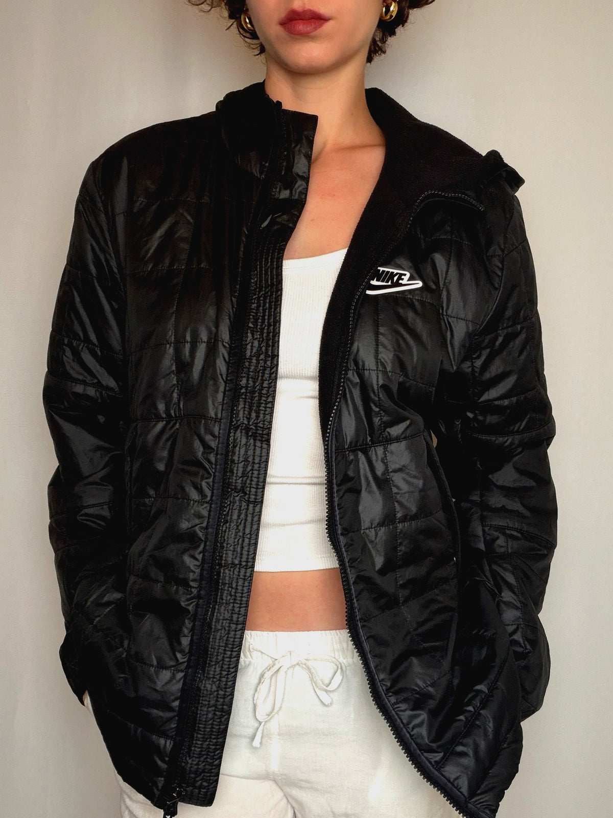 Doudoune fine noire Nike M vintage