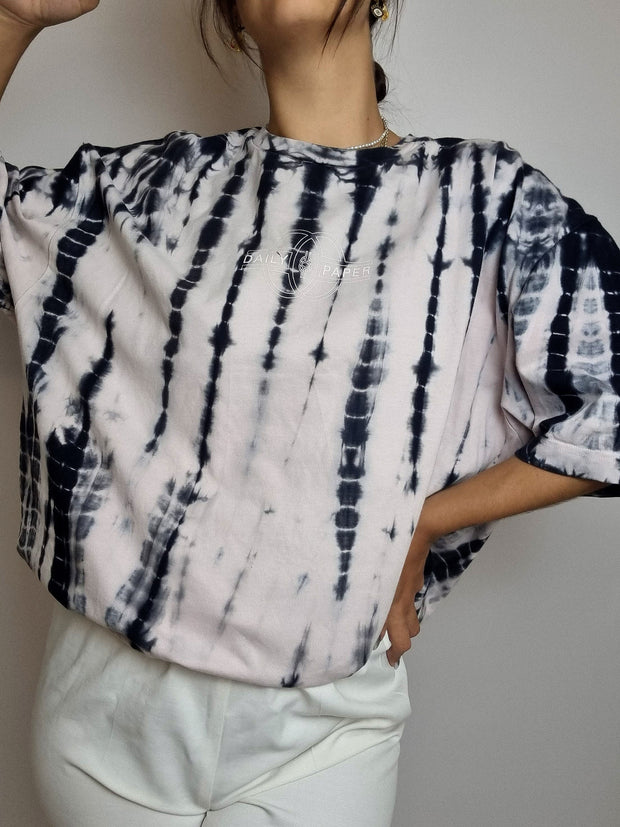 T-shirt vintage gris foncé tie and dye M
