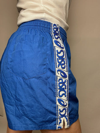 Short de sport bleu ASICS XL vintage