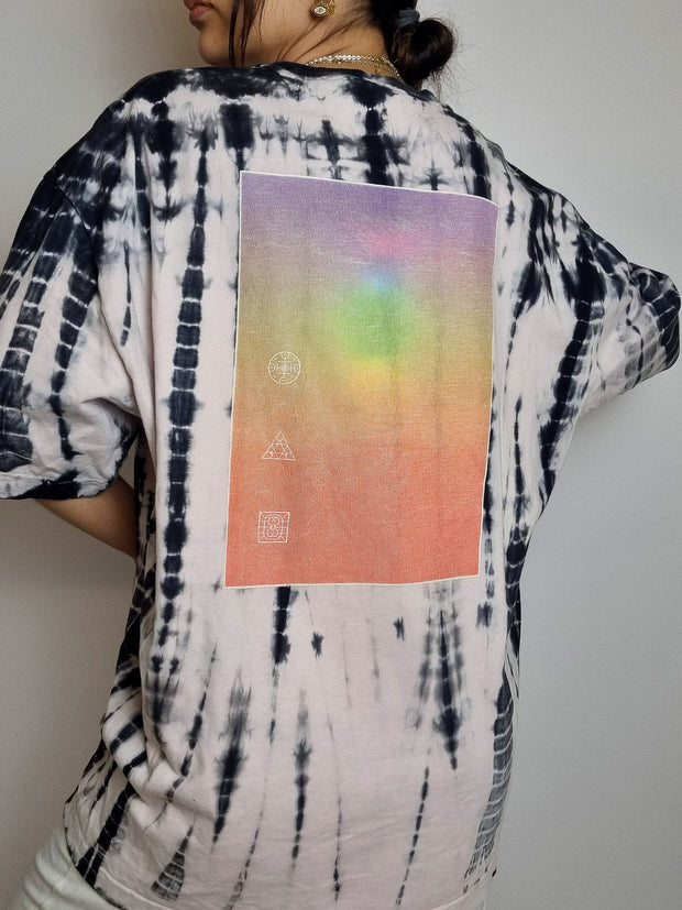 T-shirt vintage gris foncé tie and dye M