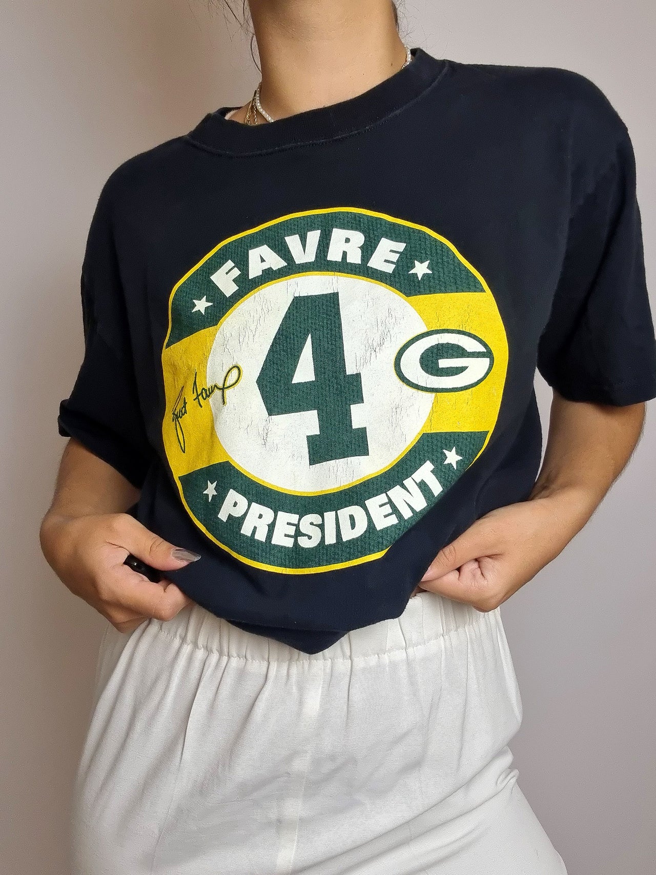 T-shirt vintage noir NFL M