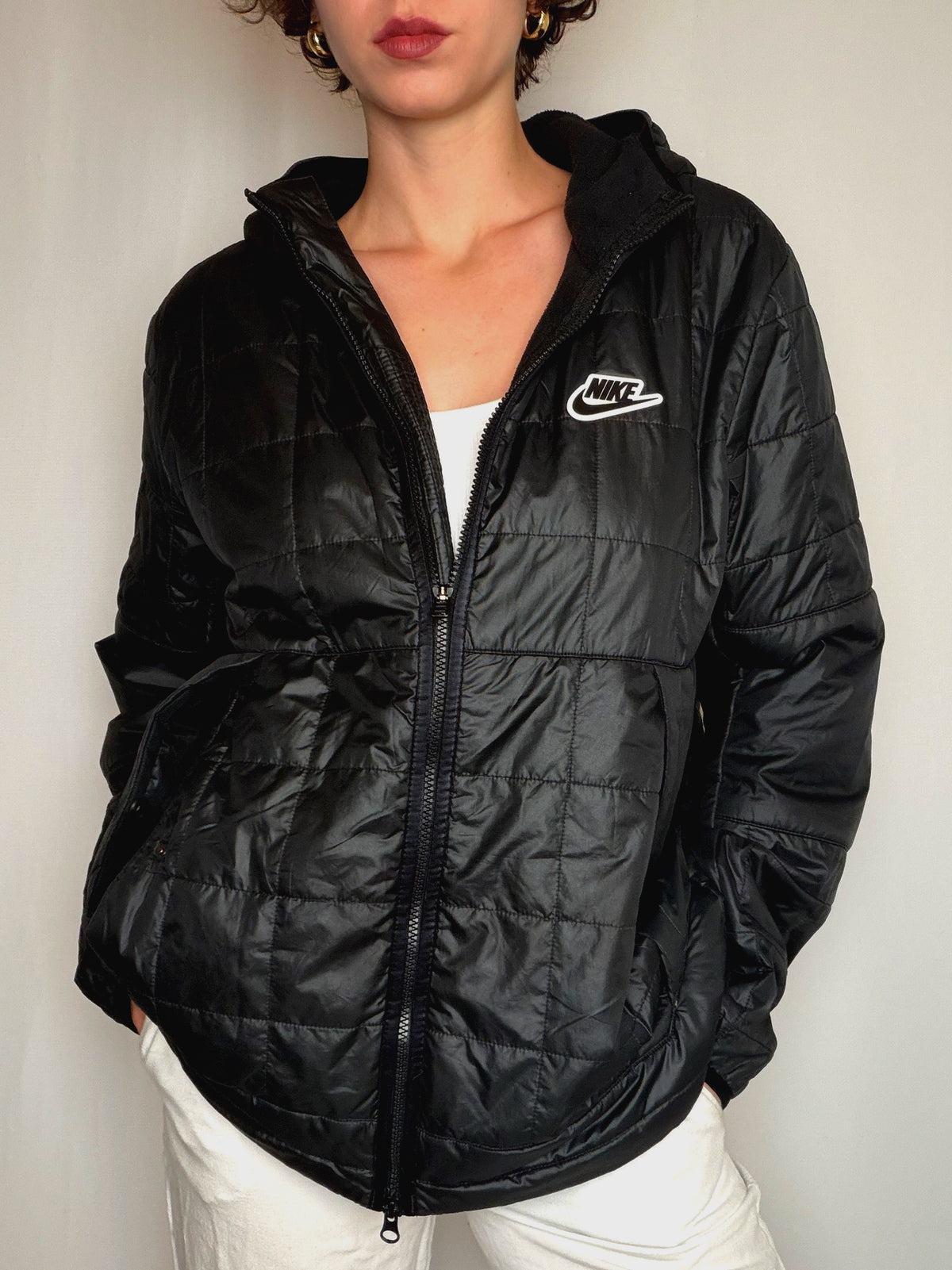 Doudoune fine noire Nike M vintage