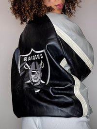 NFL Lederbomberjacke - RAIDERS M Vintage