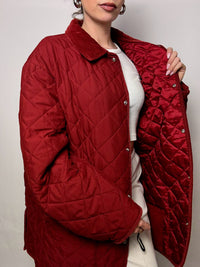 Vintage XL Burgunder Steppjacke