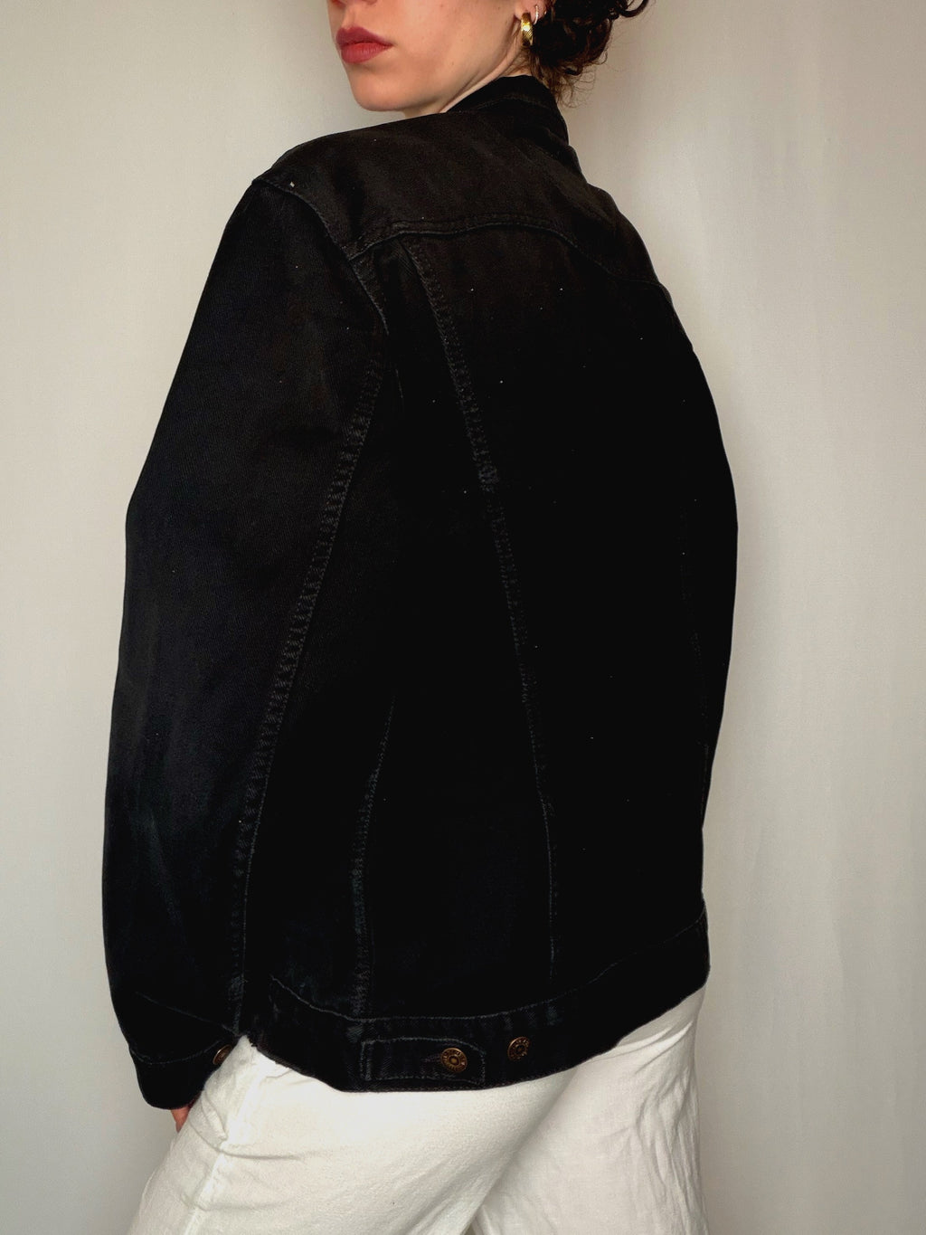 Veste en jean noire Levi's L vintage