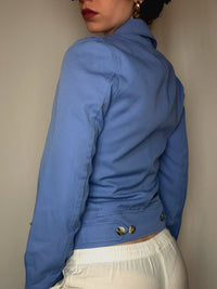 Veste fittée bleu S vintage
