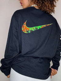 Schwarzes Vintage-Langarmshirt von NIKE, Größe XL