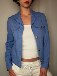Veste fittée bleu S vintage