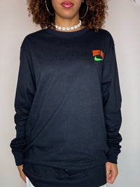 Schwarzes Vintage-Langarmshirt von NIKE, Größe XL