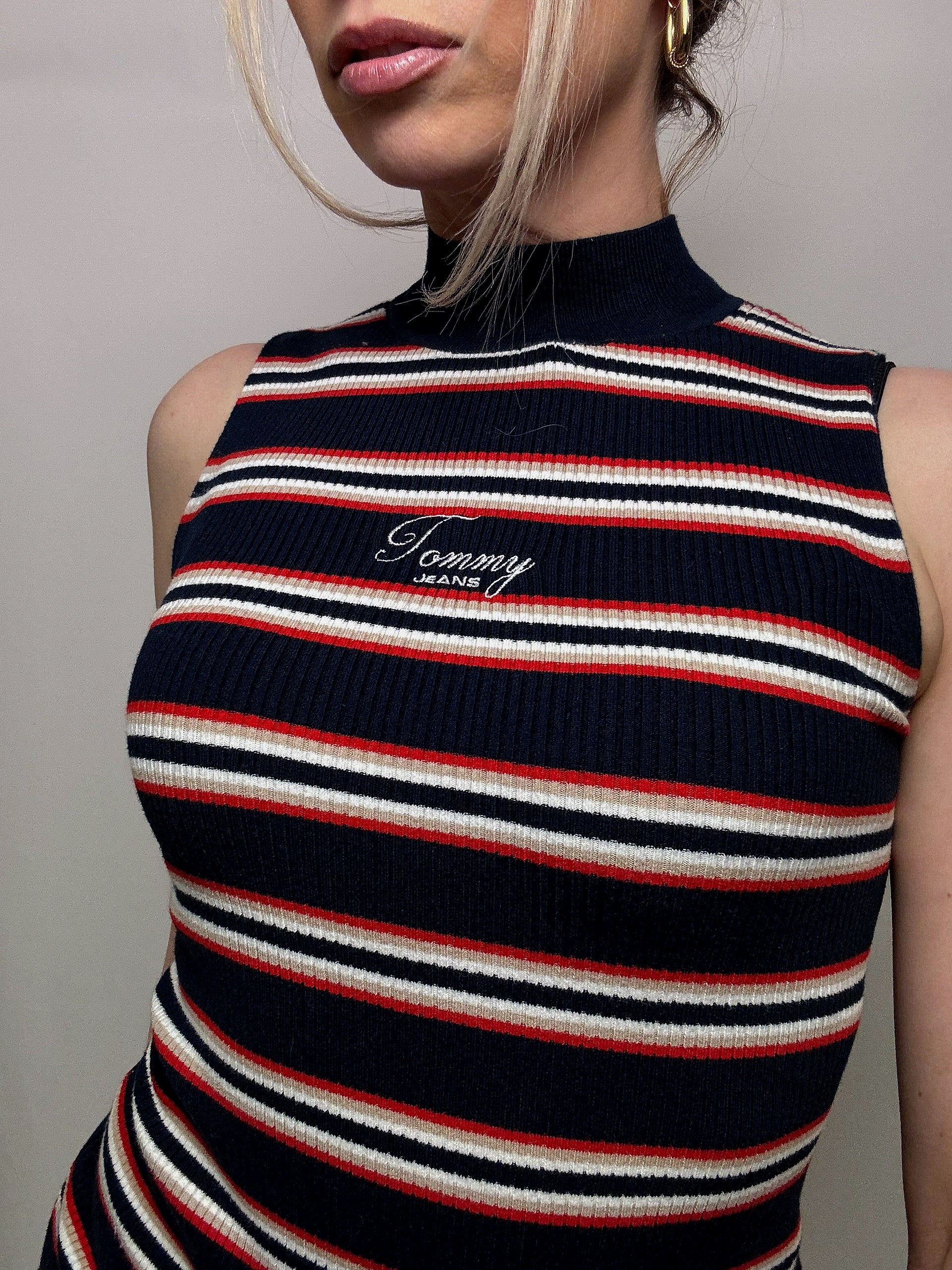 Vintage Tommy Hilfiger ärmelloses Kleid, XS/S