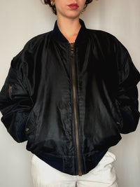 Bomber reversible noir Rifle XL vintage