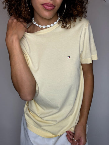 Tee shirt jaune beurre TOMMY HILFIGER S vintage