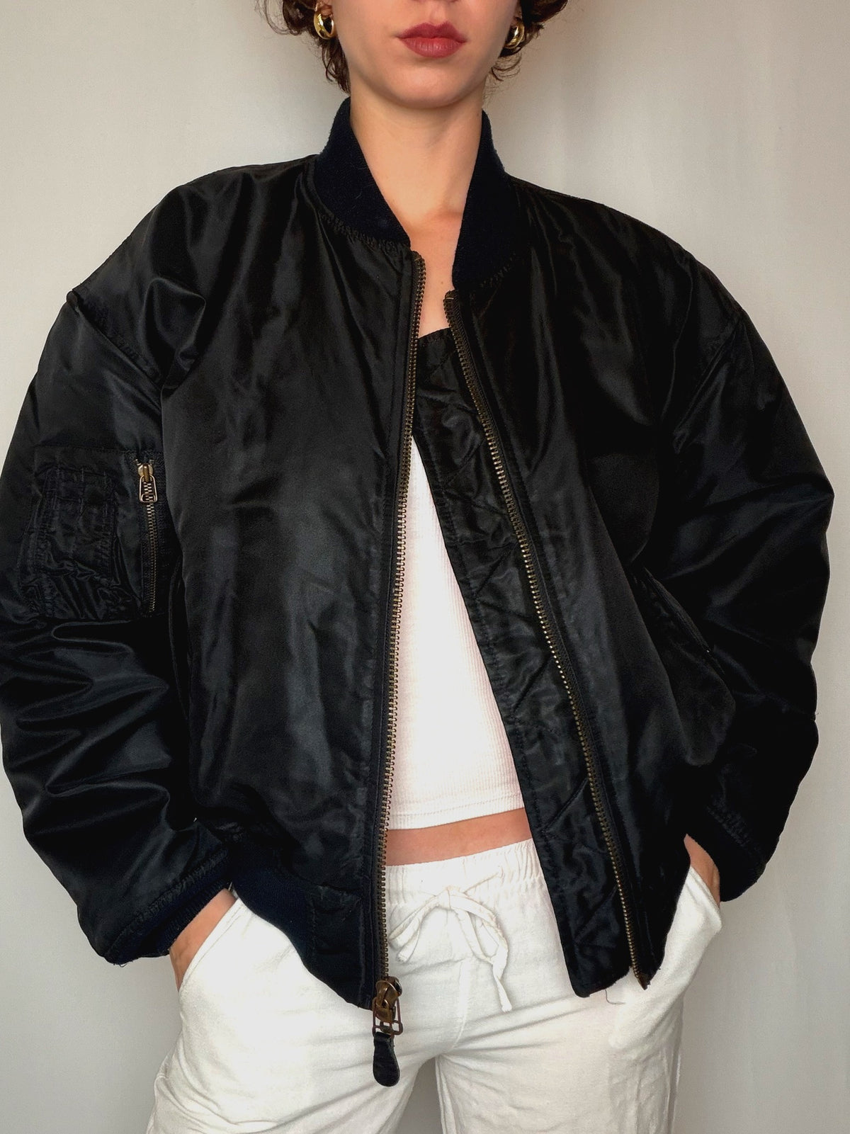 Bomber reversible noir Rifle XL vintage