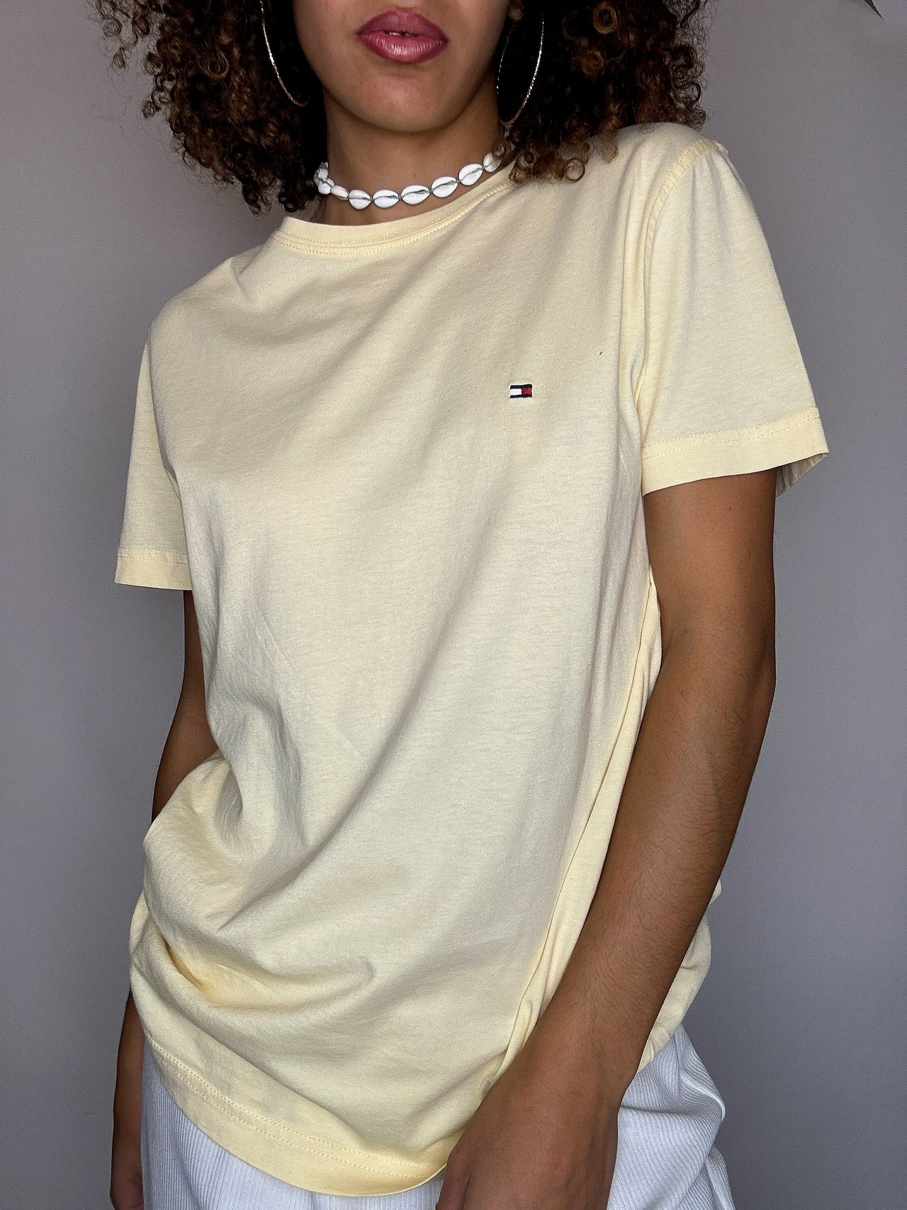 Tee shirt jaune beurre TOMMY HILFIGER S vintage