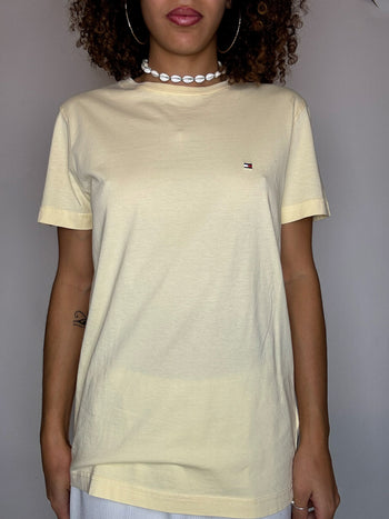 Tee shirt jaune beurre TOMMY HILFIGER S vintage