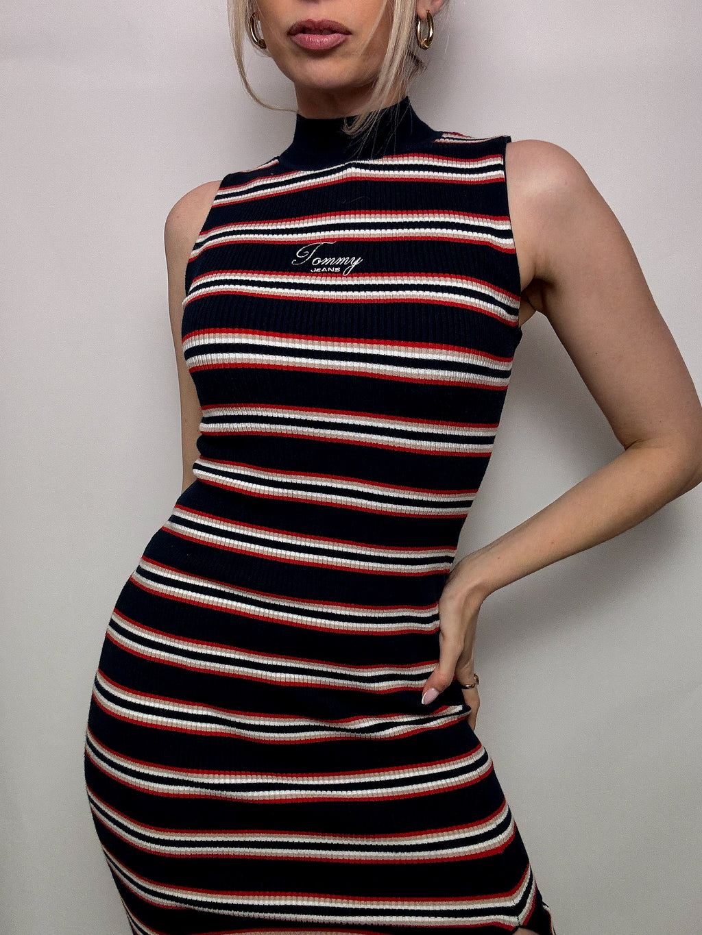 Vintage Tommy Hilfiger ärmelloses Kleid, XS/S