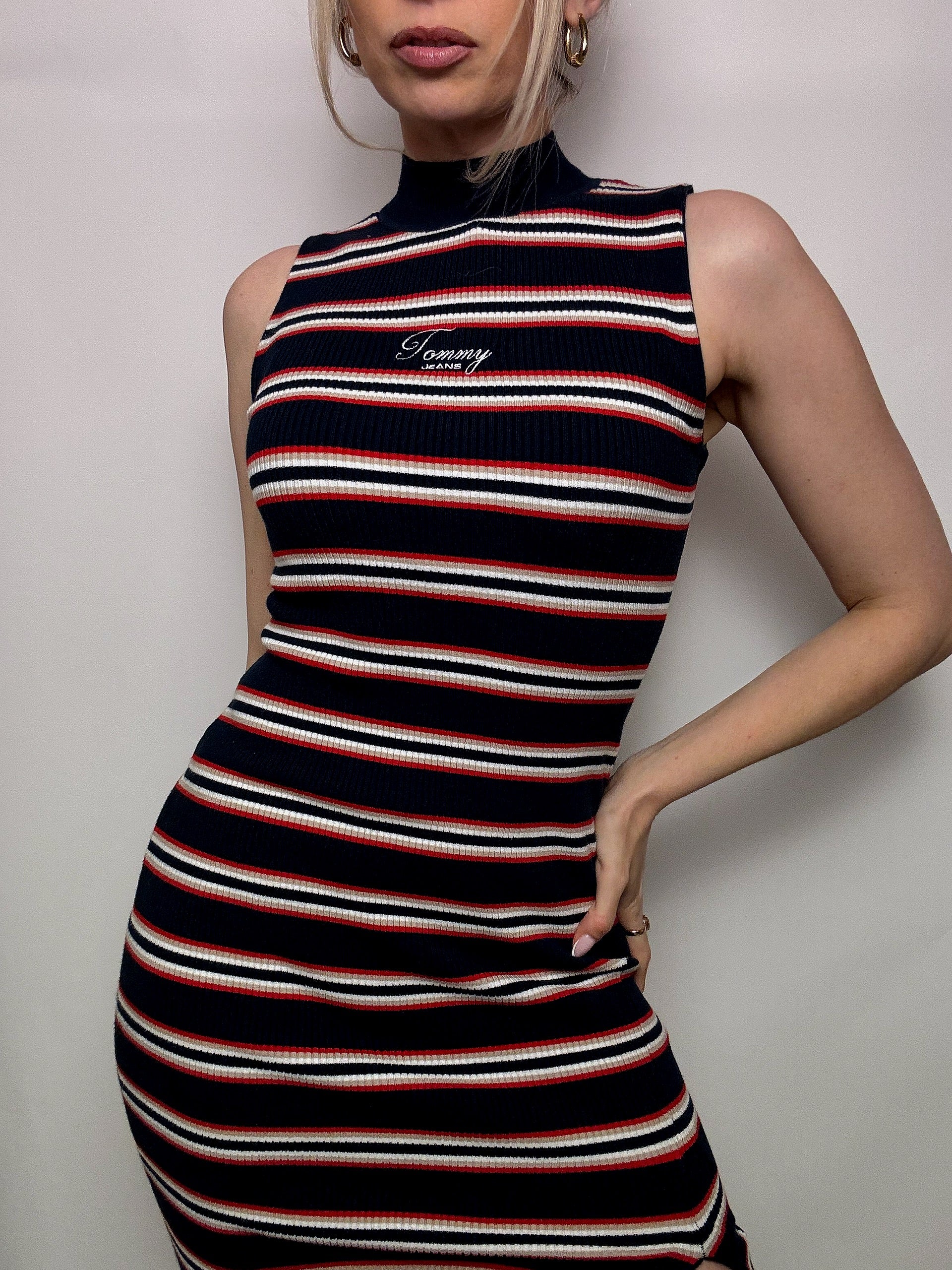 Vintage Tommy Hilfiger ärmelloses Kleid, XS/S