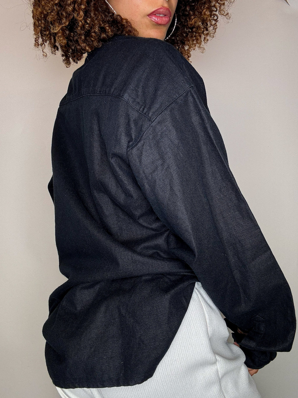 Chemise épaisse à bouton bijoux