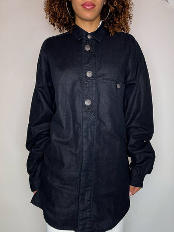 Chemise épaisse à bouton bijoux