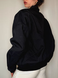 Bomber noir avec détails L vintage