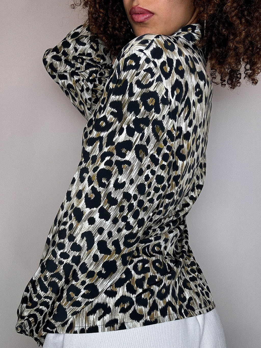 Chemise fluide léopard L vintage