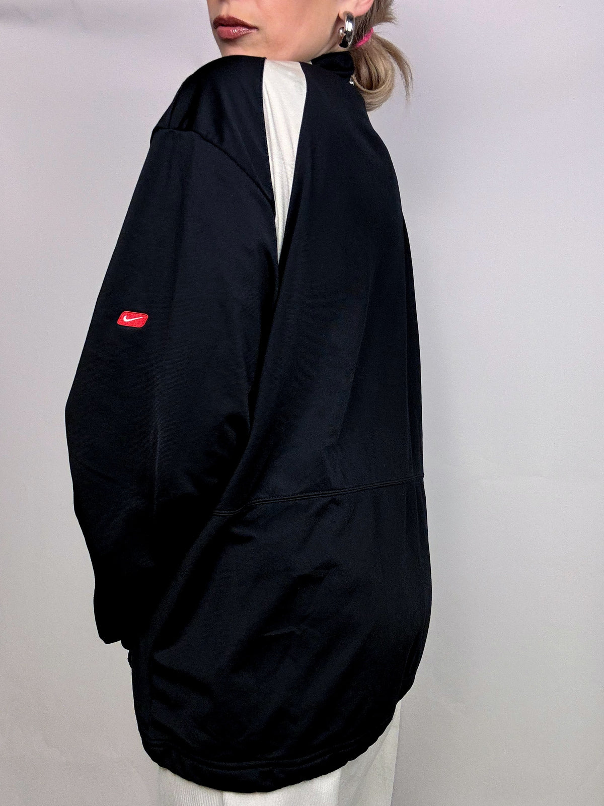 Veste en nylon bicolore NIKE L vintage