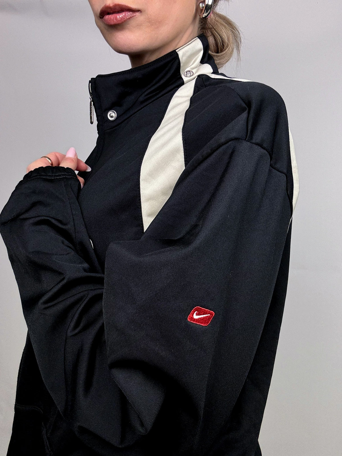 Veste en nylon bicolore NIKE L vintage