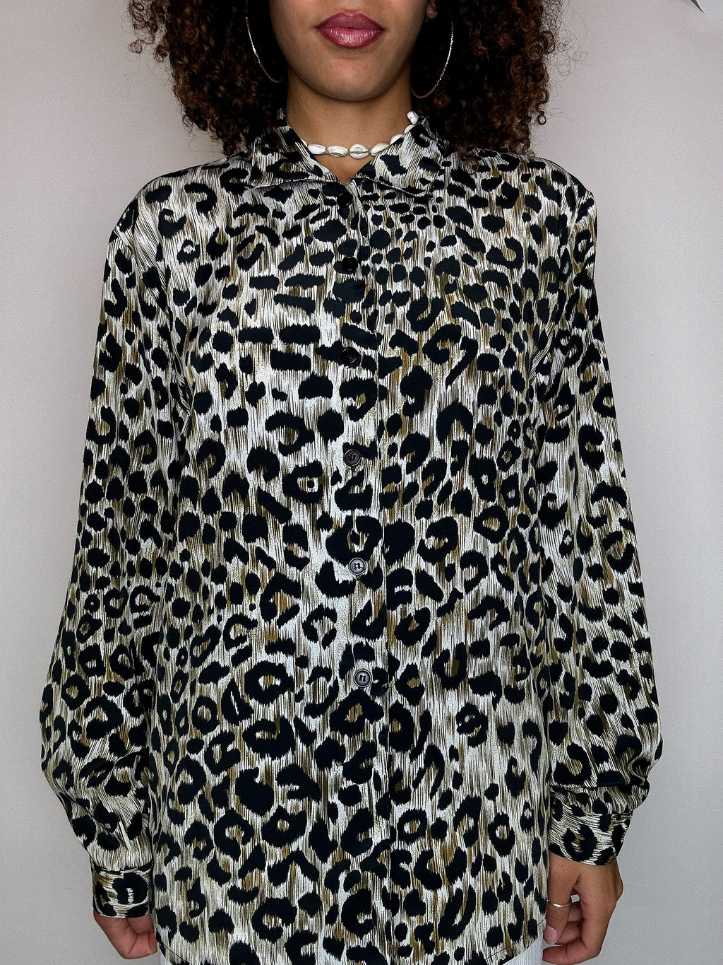 Chemise fluide léopard L vintage