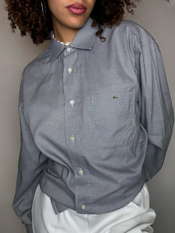 Chemise à carreaux grise LACOSTE L vintage