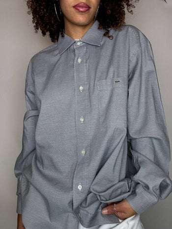 Chemise à carreaux grise LACOSTE L vintage