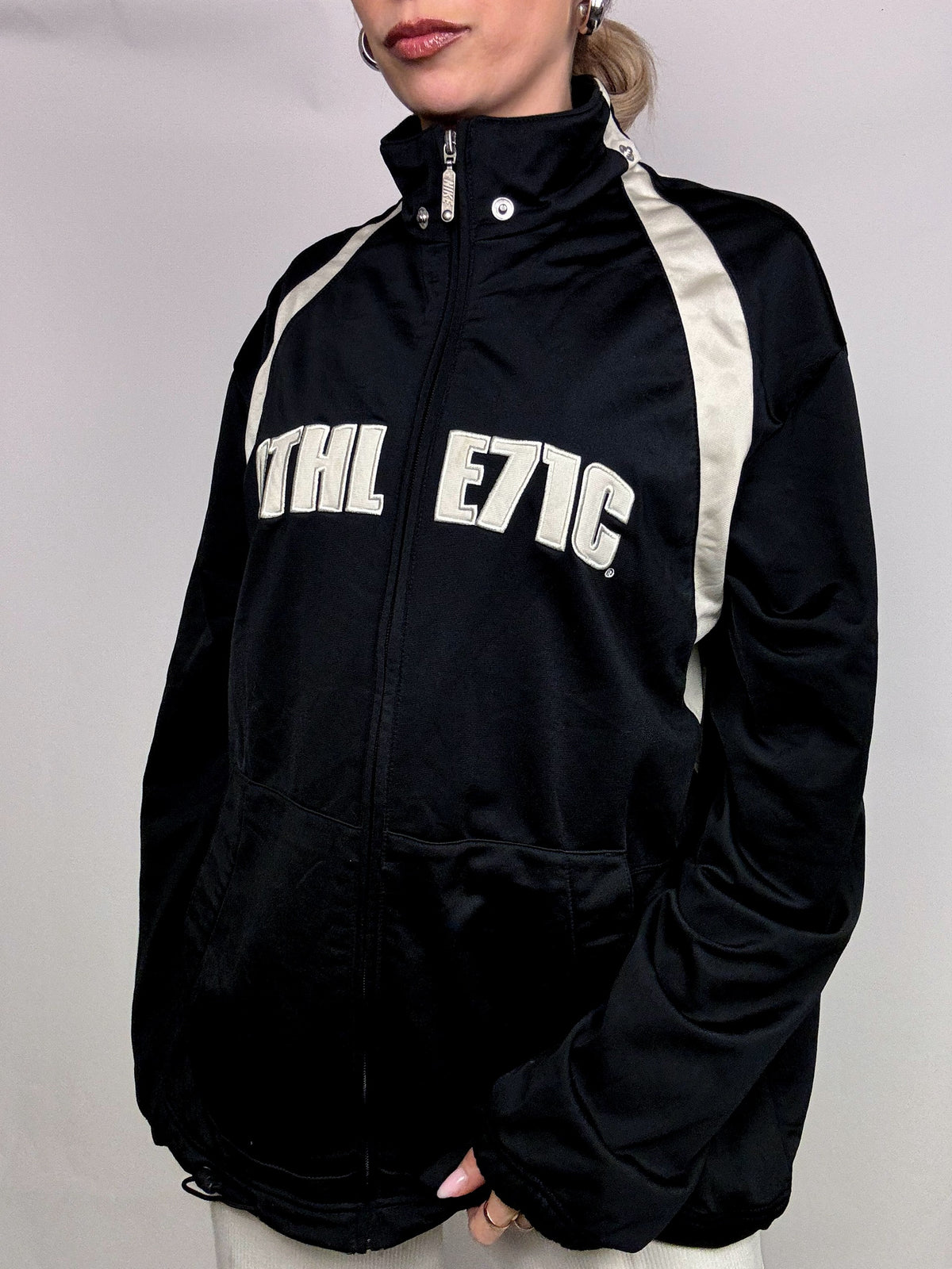 Veste en nylon bicolore NIKE L vintage