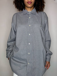 Chemise à carreaux grise LACOSTE L vintage