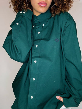 Chemise vert bouteille XL vintage