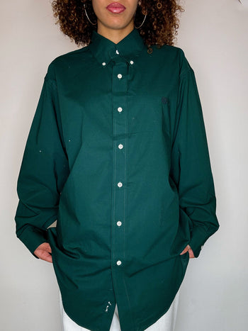 Chemise vert bouteille XL vintage