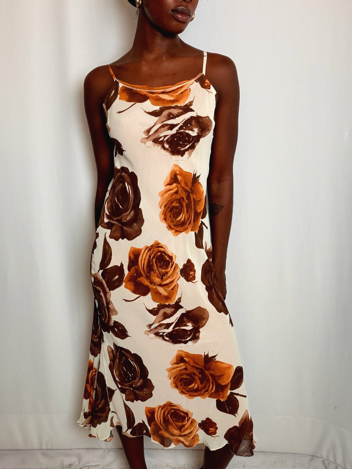 Robe en mesh à fleurs S/M vintage