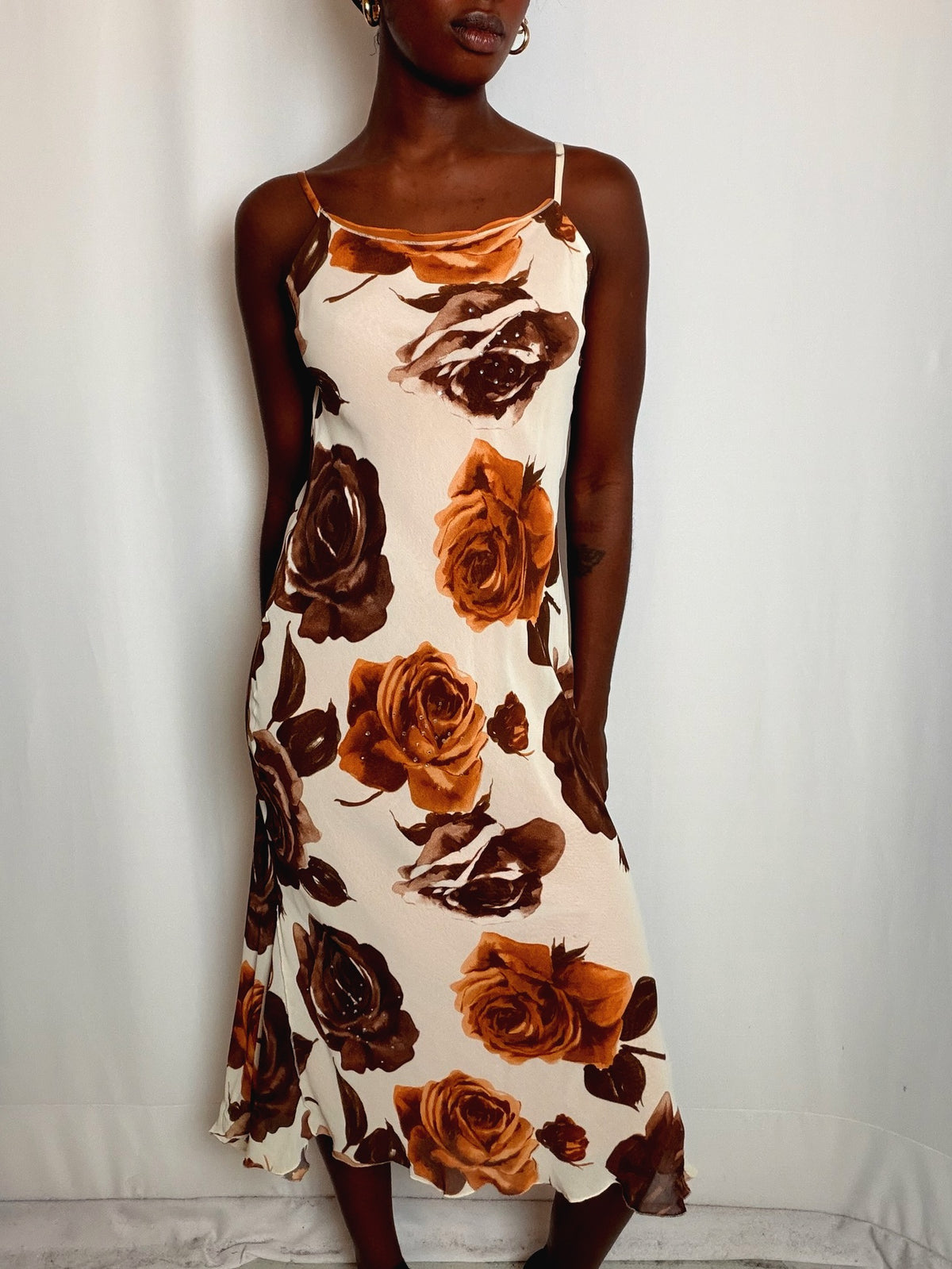 Robe en mesh à fleurs S/M vintage