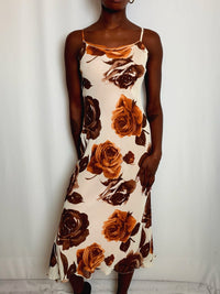 Robe en mesh à fleurs S/M vintage