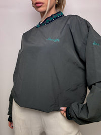 PUMA Vintage Burgunder und Creme Nylon Sweatshirt L