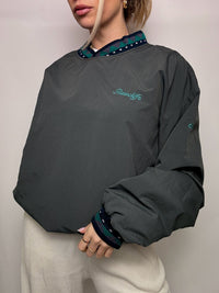 PUMA Vintage Burgunder und Creme Nylon Sweatshirt L