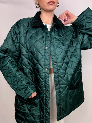 Veste matelassée verte XL vintage