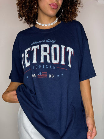 Tee shirt DETROIT marine XL vintage