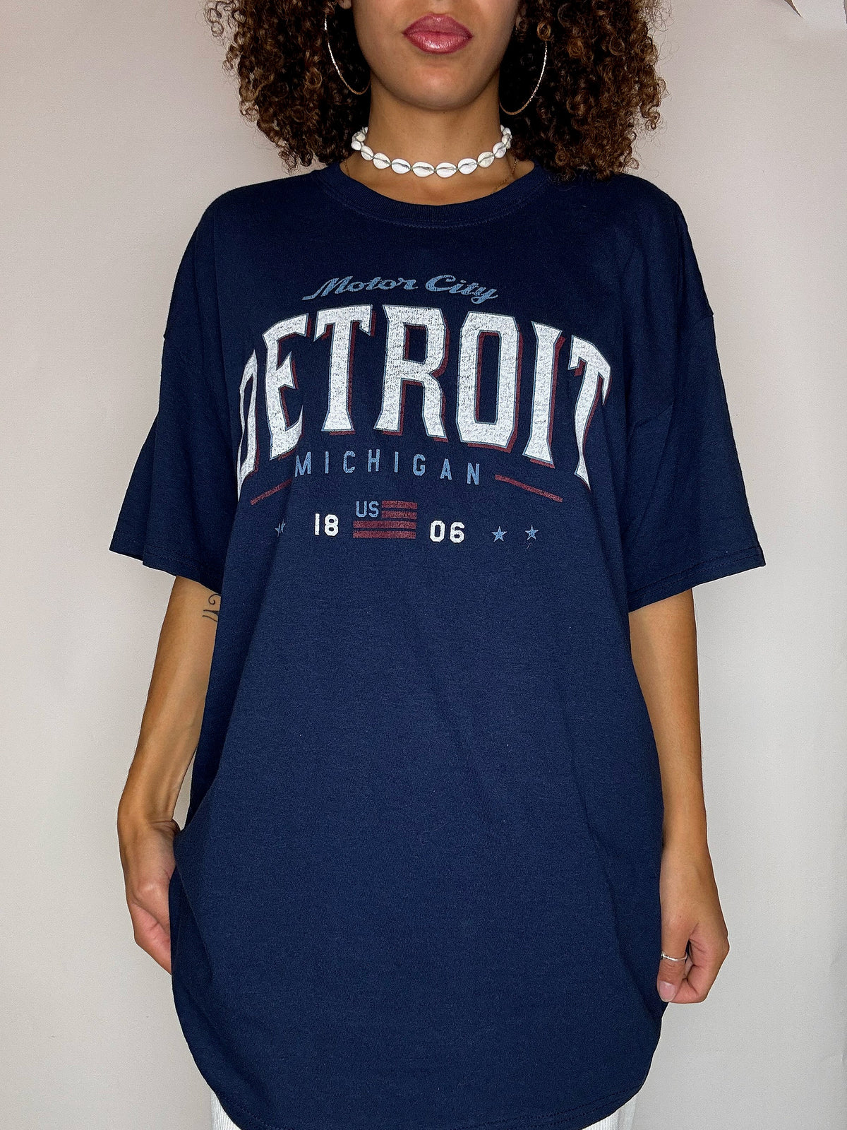 Tee shirt DETROIT marine XL vintage