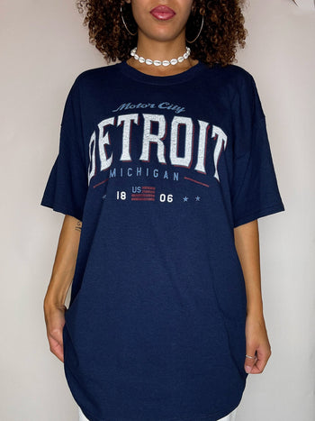 Tee shirt DETROIT marine XL vintage