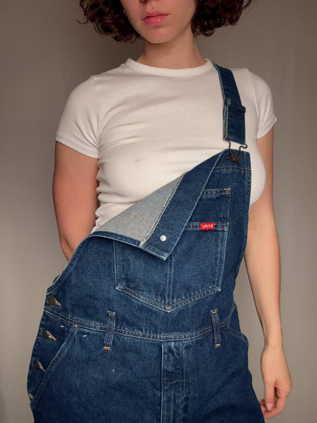 Vintage Levi's L Jeans-Latzhose