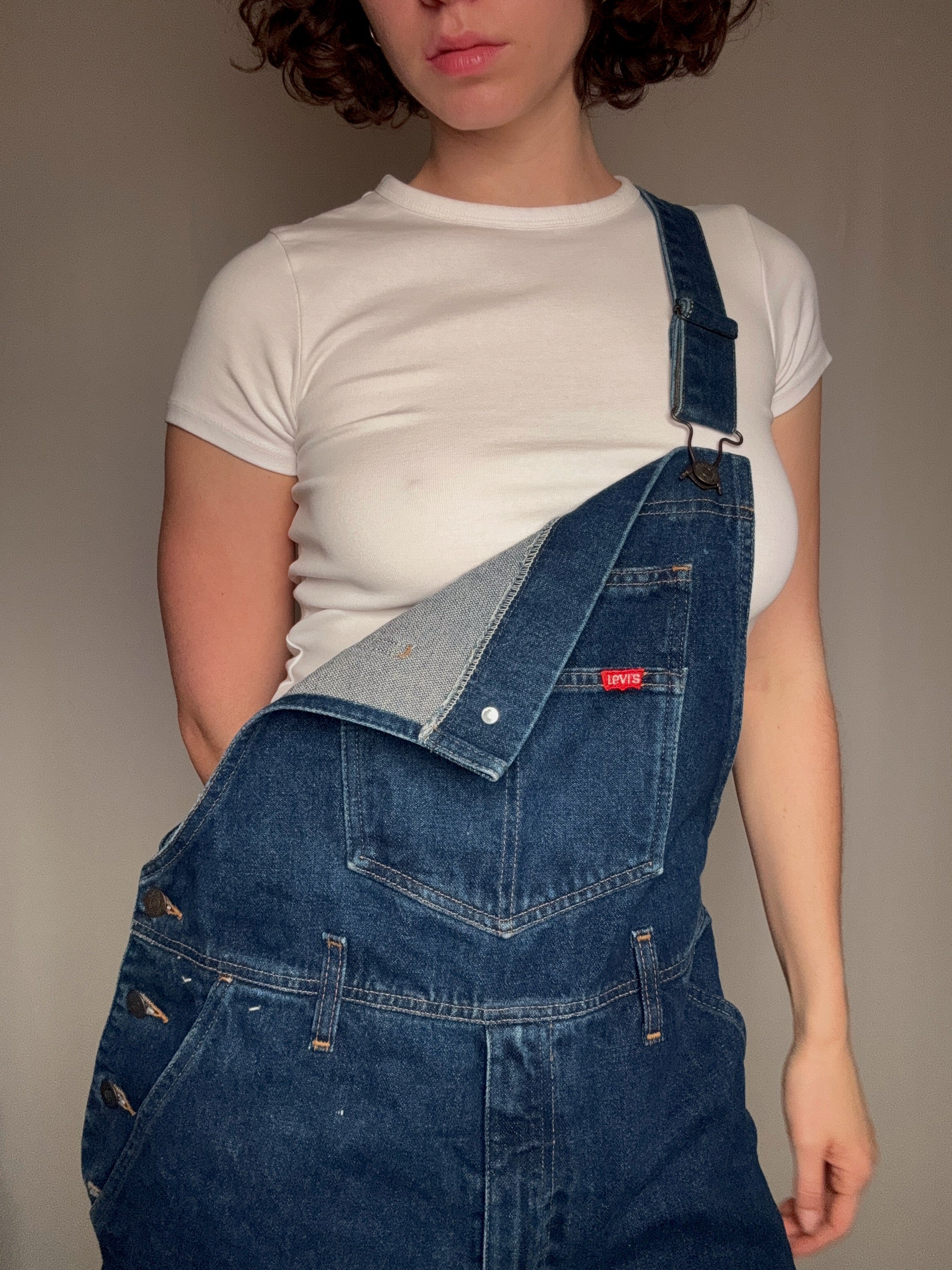 Vintage Levi's L Jeans-Latzhose