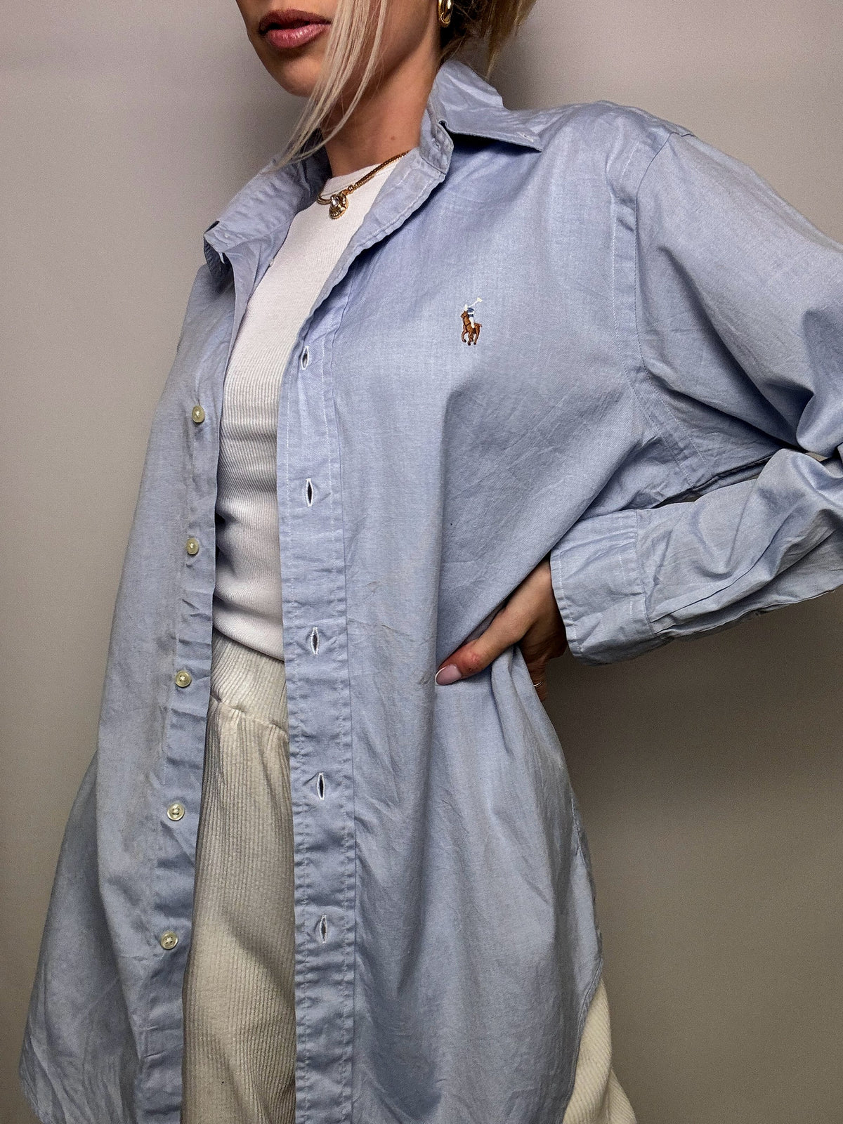 RALPH LAUREN L Vintage White Shirt